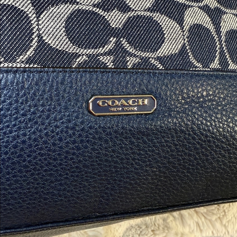 Denim Coach Park Carrie Tote - Picture 5 of 14